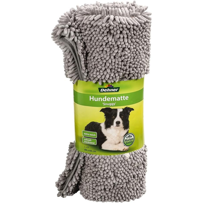 Килимок для собак Dehner Snuggy, поліестер, сірий (89 x 66 см)