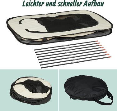 Вольєр для цуценят Relaxdays, розкладний, 43x71x55 см, для дому та саду, переносний, оксфордська тканина, багато кольорів