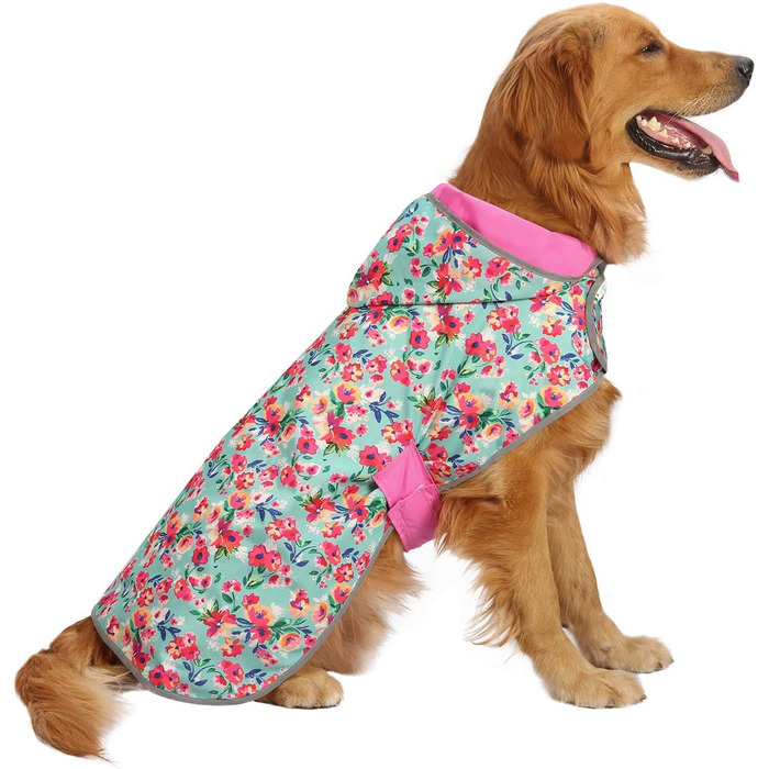 Водонепроникний дощовик для собак HDE з капюшоном, пончо, куртка для маленьких, середніх та великих собак, розмір Enten