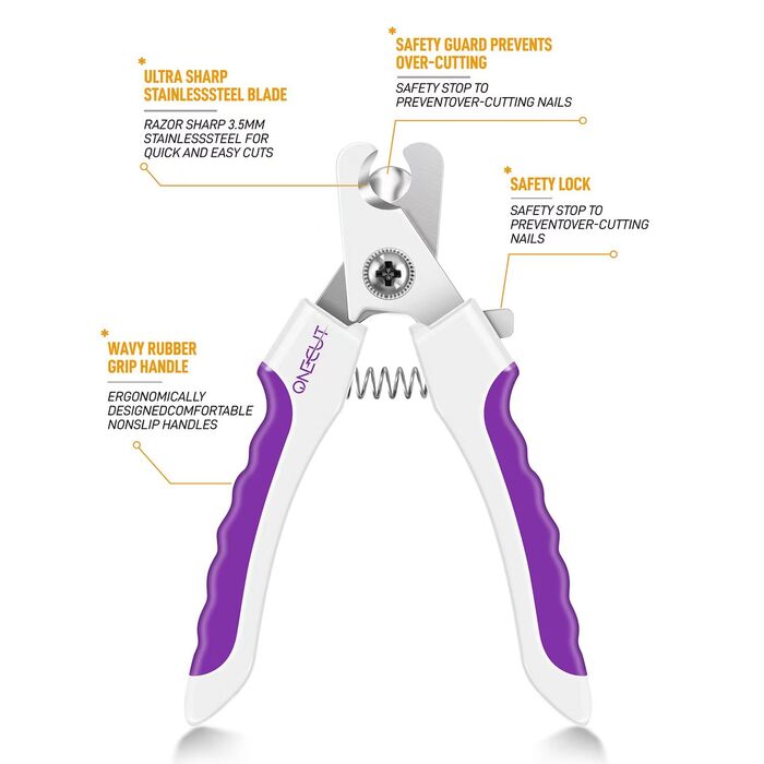 Кусачки для нігтів маленьких собак та котів OneCut, нержавіюча сталь, для кроликів, морських свинок, птахів, цуценят, кошенят та дрібних тварин, професійні та домашні