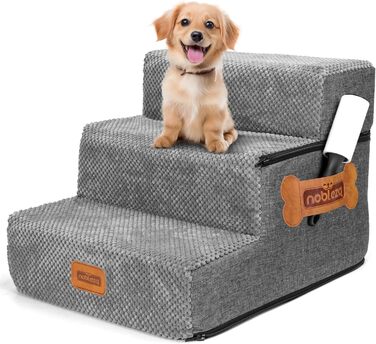 Сходинка для собак Nobleza, рампа для тварин, 3 сходинки, для собак та котів, під ліжко/софу