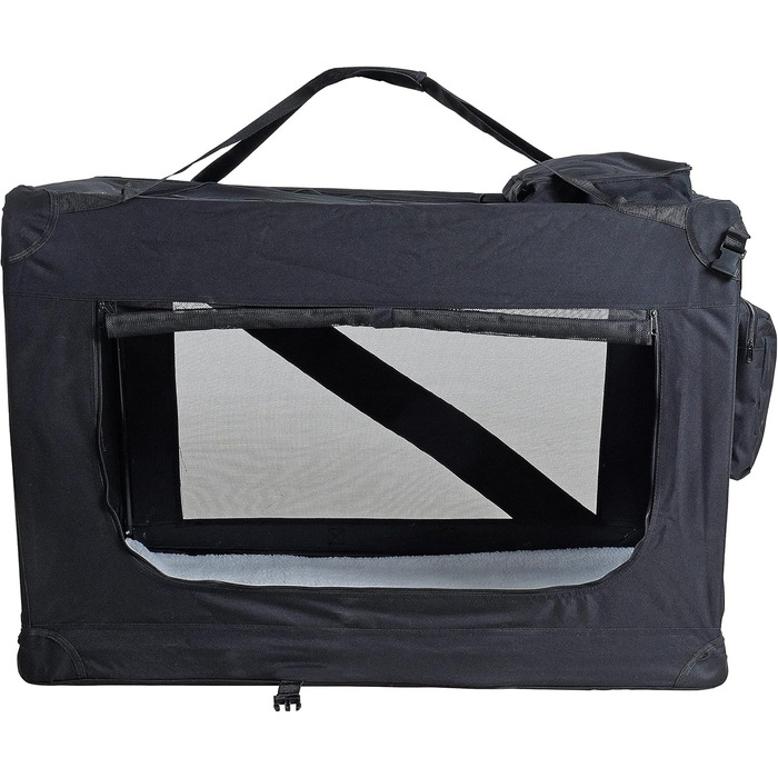 ESTEXO переносна вольєр для собак, транспортна коробка для тварин, переноска для котів, автобокc (XXXL, чорний)