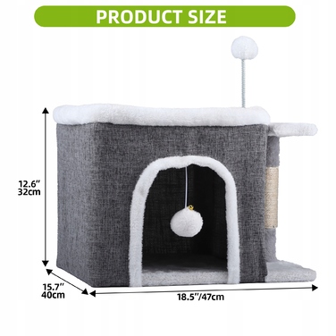 Будиночок для котів (одиночний), лежак для кота, 47*32*40 см
