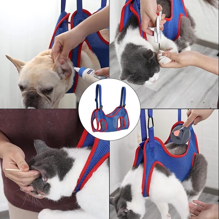 Гамак для грумінгу собак та котів, пристрій для грумінгу та стрижки нігтів, 6-10 кг