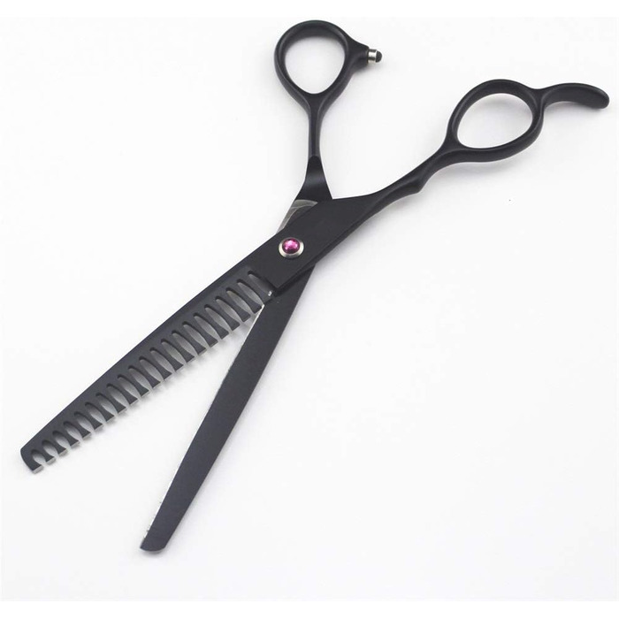 Професійні ножиці для грумінгу собак ліворуч WYGC PETS 7.0 дюймів, 2 ножиці для фінальної обробки та вигнуті ножиці, ідеально підходять для лівшів та домашнього використання