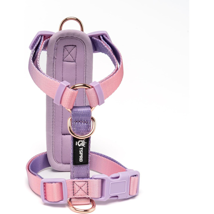 Нашийник для собак середніх порід TSPRO, не тягне, регульований, градієнт кольору (жовто-зелений, розмір 2)