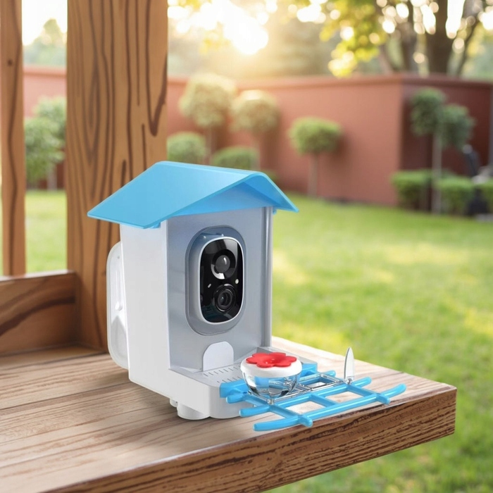 RobiCam BirdNest Vision – інтелектуальна годівничка для птахів із сонячною панеллю та Full HD камерою