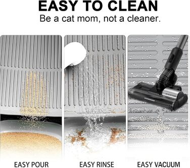 Килимок для котячого туалету PetNova, 101.6 x 76.2 см, силікон, вологостійкий, з рельєфом, легко миється, для кількох котів, сірий колір