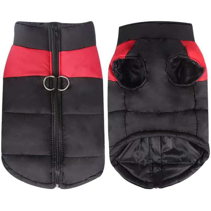 Водонепроникний теплий зимовий одяг для собак FeimaX: куртка, жилетка для малих, середніх та великих собак, червоний M