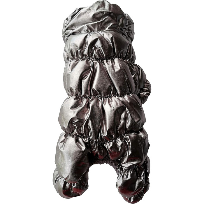 Флісовий комбінезон для собак, куртка для собак, степна, для холодної погоди, розмір S, сріблястого кольору