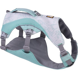 Охолоджувальна шлейка для собак RUFFWEAR Swamp Cooler, регульована, легка, з ручкою, для бігу, для спеки, дві петлі для повідця, зелена, розмір S (56-69 см)