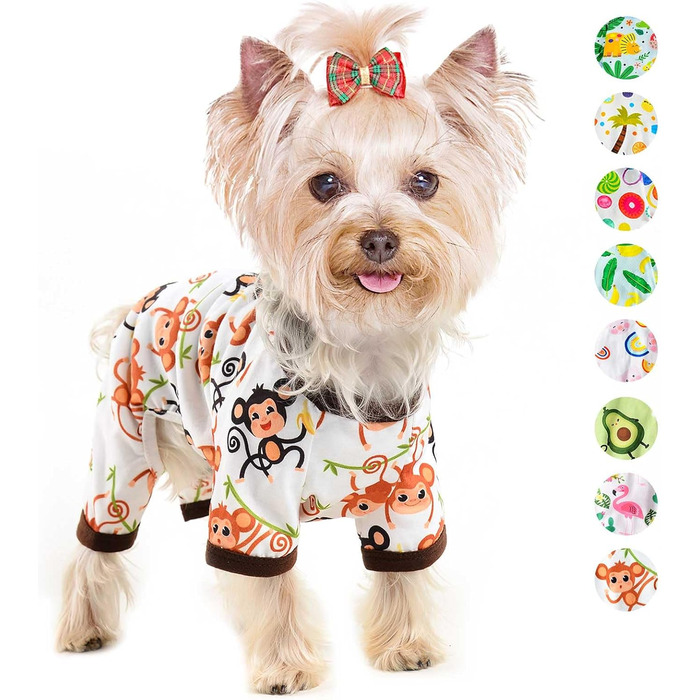 Піжама для собак Dosuyi: теплий та зручний комбінезон для цуценят та маленьких собак (мавпа, розмір S)