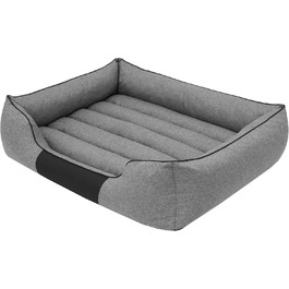 Крісло-ліжко для собак XL, 85x65 см, сіре - м'яке лежання для вашого улюбленця