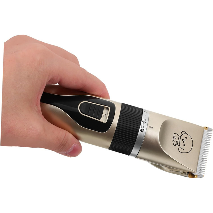 Електричний собачий триммер Hanabass з титановими лезами та керамічним покриттям. Безшумна машинка для грумінгу собак та цуценят, для догляду за вухами та обличчям. Бездротова, для чутливої шкіри.