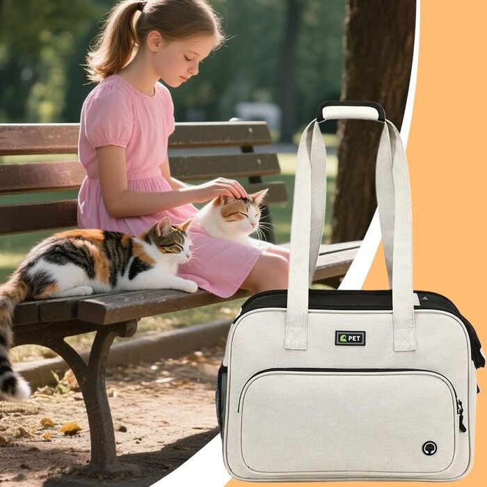 Переноска для собак та котів | М'яка сумка-переноска з великими кишенями, вентильована | Для прогулянок, подорожей, до ветеринара