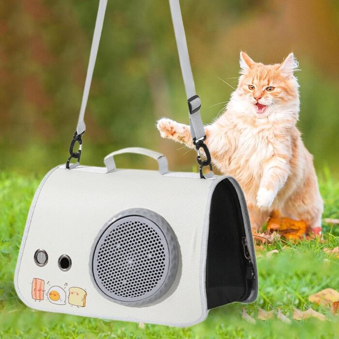 Сумка-переноска для тварин | Сумка на плечі для транспортування котів у подорожах, органайзер зі шлейками для походів, кемпінгу, подорожей та в дорогу