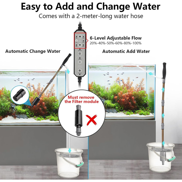fishkeeper Електричний вакуумний очищувач для акваріумного ґрунту