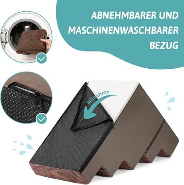 Сходинка для собак та котів COZY KISS: зручна та безпечна для ліжка, софи та авто. Розміри: 7x0x60cm, 75x50x60cm. Кольори: чорний та білий, шоколадний.