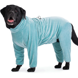 Тепла флісова куртка для собак на зиму, велика, піжама для собак, рогатий светр, еластичний одяг для собак у холодну погоду для прогулянок, походів та подорожей, синій, XS