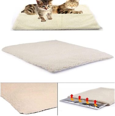 Самогріючі подушки для домашніх тварин GGoty, тепле ліжко для котів та собак, неслизьке покриття, 2 шт., білий