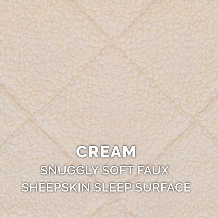 FurHaven Лежанка для собак великих та середніх порід, Sherpa-Fleece, розмір L, 91 x 58 x 7 см, кремовий колір