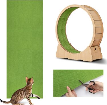 Килимок для дряпання котів, килимок для стіни, 200x40 см, зелений