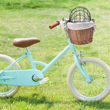 Плетенний велосипедний кошик для кота/собаки, ручної роботи, знімний, для перевезення тварин на велосипеді