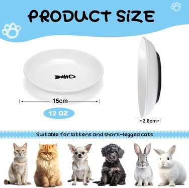 Набір мисок для котів з кераміки (3 шт.) з антиковзними килимками - Katzennapf