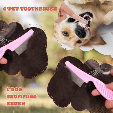 Набір для догляду за шерстю для собак та котів: 10 щіток, тример для нігтів, гребінець, для здорової шкіри та шерсті