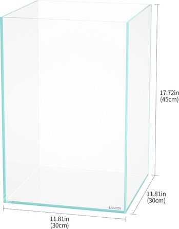 Акваріум LANDEN 45P 38 л, безрамковий, ультрачисте скло, 45×30×30 см, товщина 5 мм, з підкладкою, преміум-якість