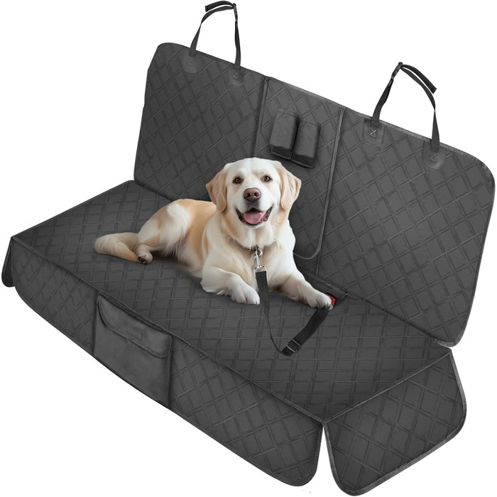Автомобільна підстилка для собак Maxetodo на заднє сидіння: водовідштовхувальна, з кишенями, захист від подряпин для всіх авто, SUV, вантажівок