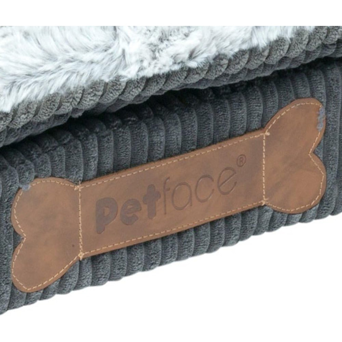 Крісло-ліжко для собак Petface Ultimate Luxury з memory foam, сірого кольору, XL, 120 x 90 x 15 см, машинне прання