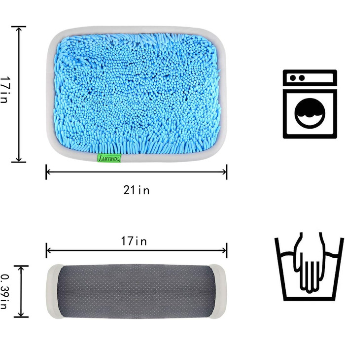 Килимок для собак-шукачів, інтелектуальна іграшка, блакитний, 43x53 см, миється, не ковзає