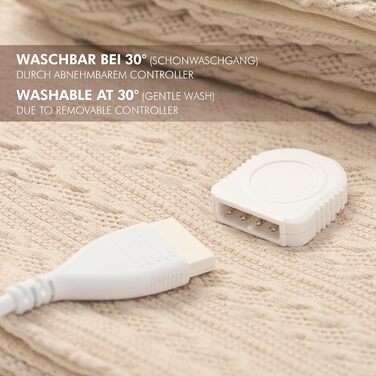 Електрична гріюча ковдра Promed з автовимкненням, 180x130 см, 10 температурних режимів, для шиї, плечей та спини (Бежева)