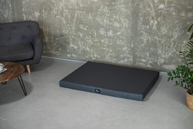 Килимок для собак Tina Grosse - лежанка для собак середніх та маленьких порід. Лежанка для собак з еко-шкіри, миється, водонепроникна, м'яка, довговічна, зносостійка, міцна (XXXL, 150x100x8 см, антрацит)