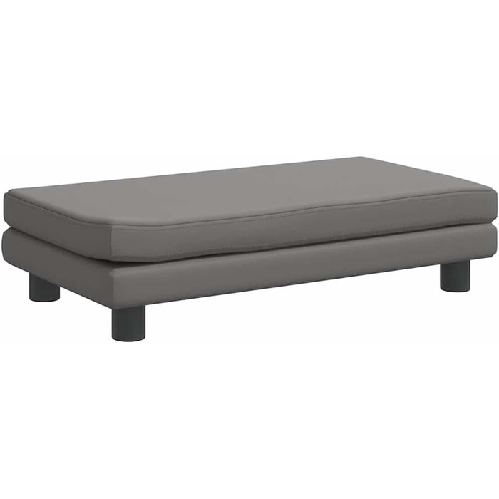 Лягушка для собак VidaXL з подовженою зоною сну, диван-софа для маленьких собак та котів, штучна шкіра, сірий колір