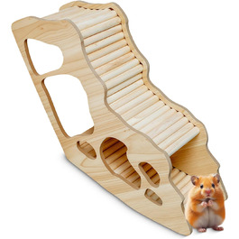 Дерев'яна драбина-споруда для хом'яків Grillix, будиночок, тунель, притулок, іграшка для лазіння та декор для клітки