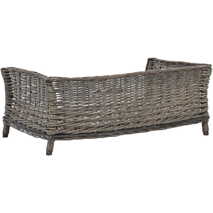 Корзина для собак Tidyard з подушкою, 90 x 54 x 35 см, для середніх та великих собак, ротанг + тканина