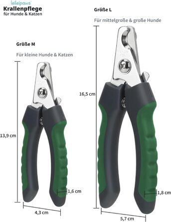 Кусачки для кігтів для собак L&M (L) – професійні ножиці для стрижки кігтів великим собакам, безпечний догляд за кігтями