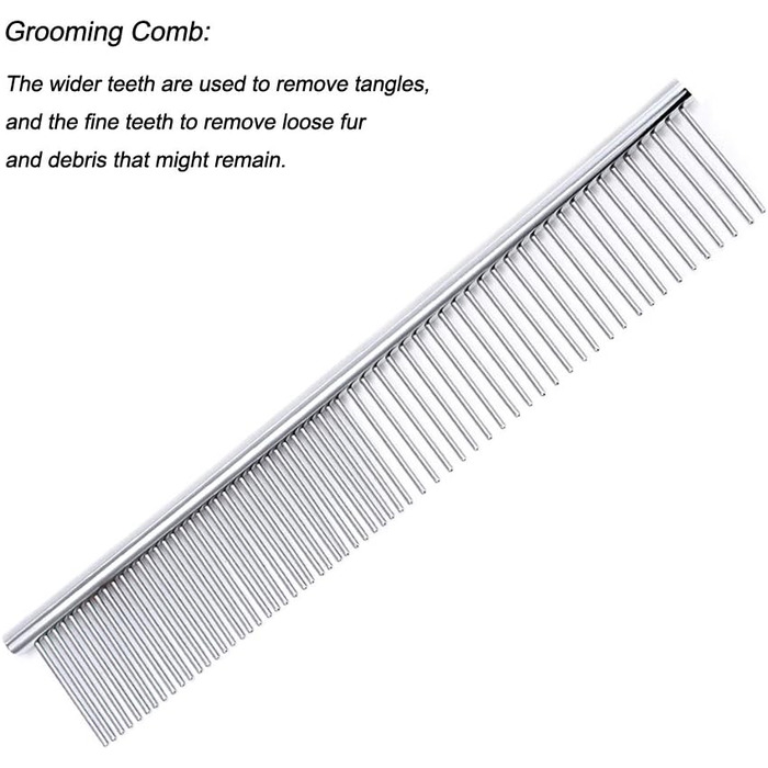 Набір професійних ножиць для собак з безпечними закругленими кінчиками, прямі ножиці, ножиці для вичісування, ножиці для стрижки шерсті, вигнуті ножиці та гребінець для догляду за шерстю собак та котів