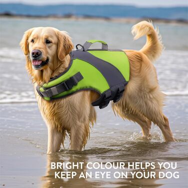 Жилет рятувальний для собак, зелений, L, Limettengrün