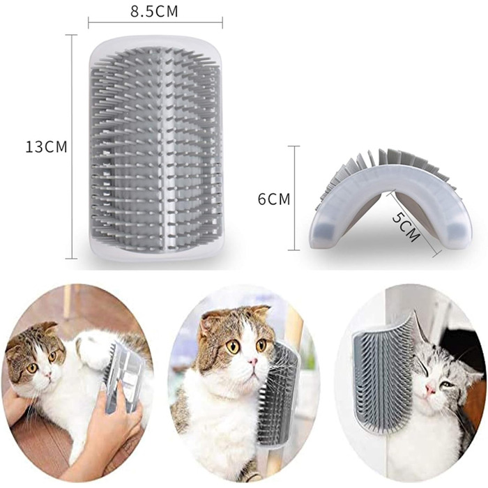 Щітка для котів Katzenbürste, для довгошерстих та короткошерстих, масажна, дряпалка кутова, 2 шт.