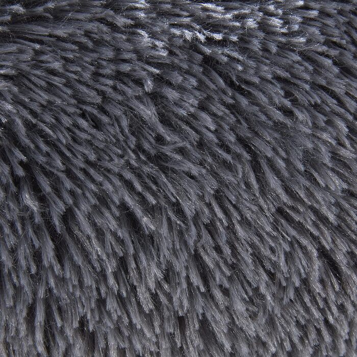 Кругле плюшеве ліжко Sleepdown для собак та котів, заспокійливе, суперм'яке, Donut-ліжко, антиковзаюча підставка, можна прати в машині, розмір M, 60 x 60 x 20 см, антрацит