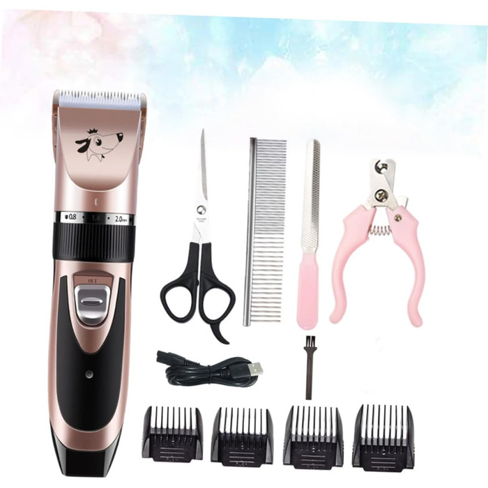 Електрична машинка для стрижки собак Sosoport з аксесуарами. Ергономічний дизайн для безпечного та тихого догляду