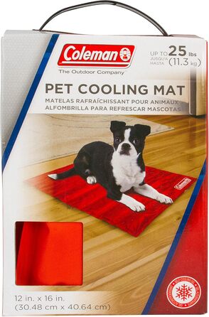 Охолоджуючий гелевий килимок для тварин Coleman, 12x16 см, червоний, для маленьких собак і котів