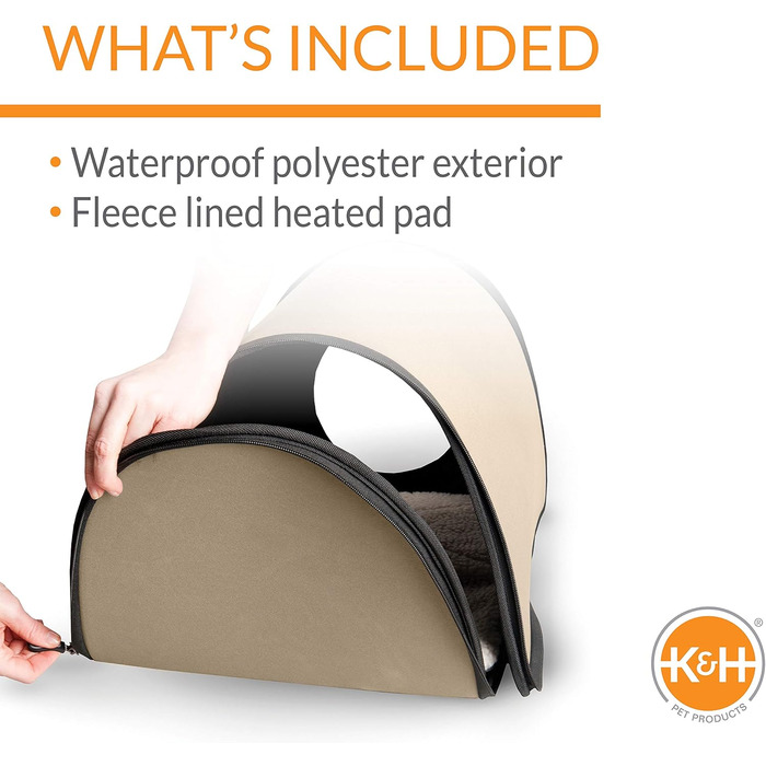 Теплий водонепроникний будиночок для котів K&H PET PRODUCTS для вулиці