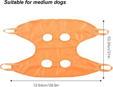 Гамак для догляду за собаками, рушник для сушіння тварин, гамак для краси з ножицями, гамак для розслаблення та догляду за тваринами, гамак для котів та тварин для стрижки кігтів (S-), (середній, помаранчевий)