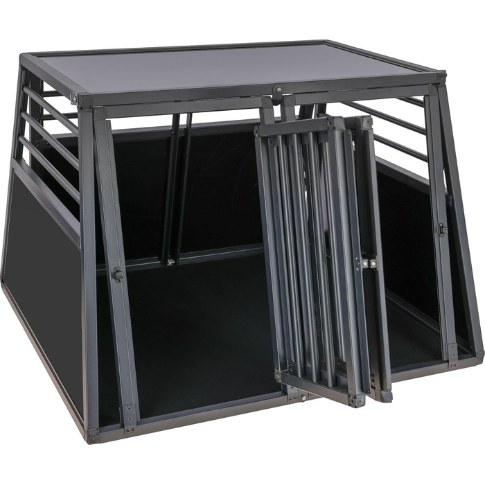 Транспортна переноска для собак Kerbl Vacation, алюміній, 77x55x50 см, з антиковзним килимком, легке очищення