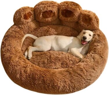 SWZEC Elegare Lidi - Велике лежанка для тварин у вигляді лап (S - 50 см, Коричневий)