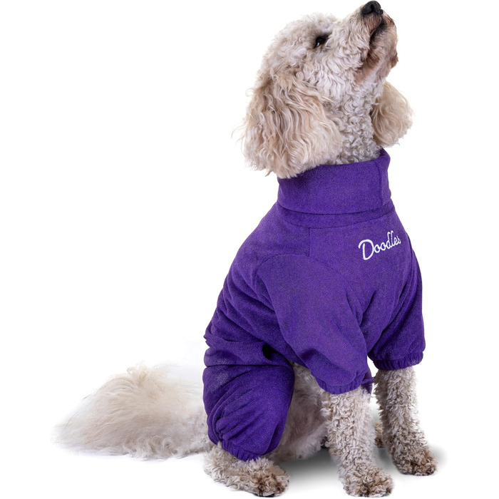 Рушник для собак Mikki Doodles, розмір L, фіолетовий, для кучерявої шерсті, швидковисихаючий, з мікрофібри